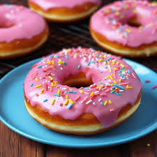 Raspberry filled donut